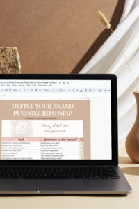 Image of the roadmap mockup for the Defining Your Brand Purpose Roadmap.